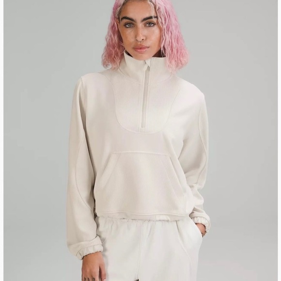 Lululemon Brushed Softstreme Ribbed Half Zip  NWT. SZ 0 - Picture 1 of 6